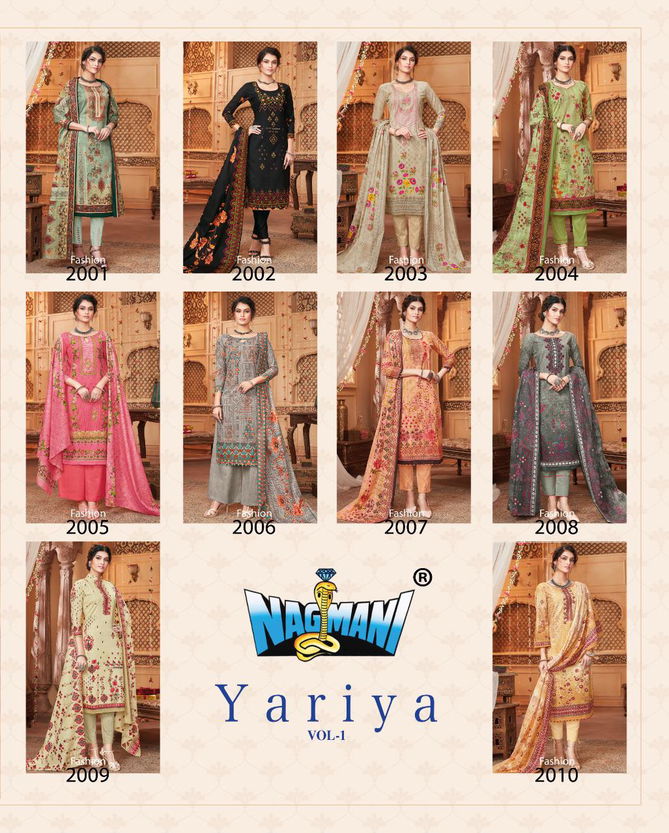 Nagmani Yariya Vol-1 Latest fancy Designer Casual Regular Wear Cotton Printed Dress Material Summer Collection